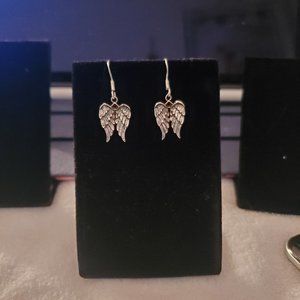 Sterling Silver Angel Wing Earrings